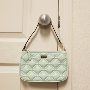 Kate Spade Linet Astor Court Faded Mint Wristlet